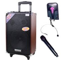 Loa vali kéo di động Temeisheng Q10S chính hãng - Tặng kèm 1 mic không dây và 1 mic đeo tai