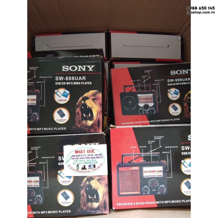 Đài nghe nhạc, radio, đọc thẻ nhớ USB Sony 999 - 999
