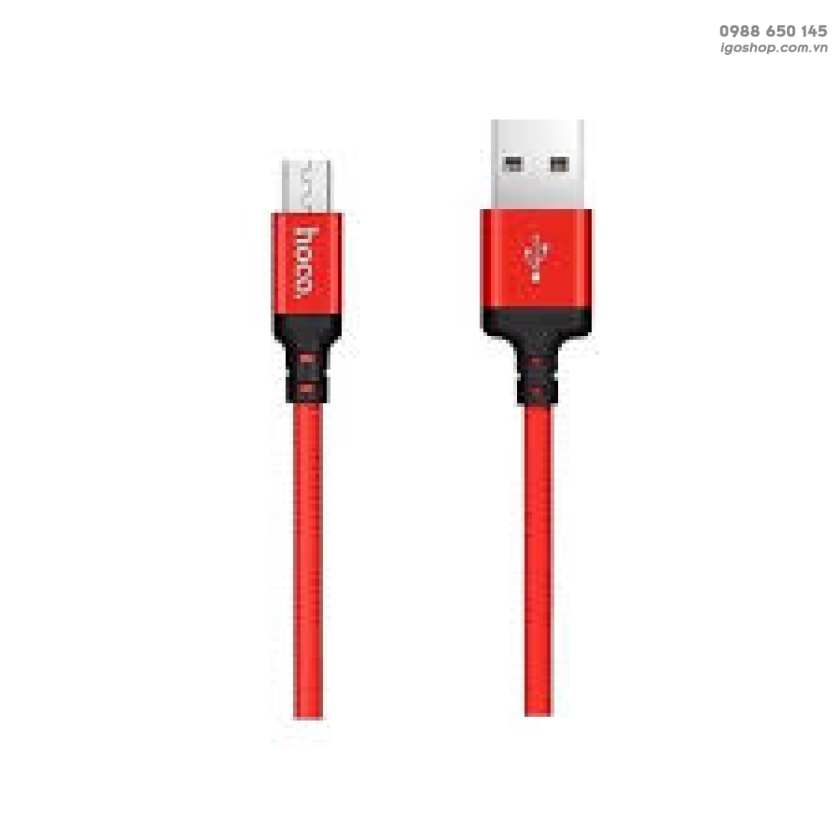 Cáp sạc dây dù micro Hoco X14 2M cho Android chính hãng - P01HC2X1420